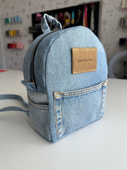 Calvin Klein Light Denim Mini Backpack