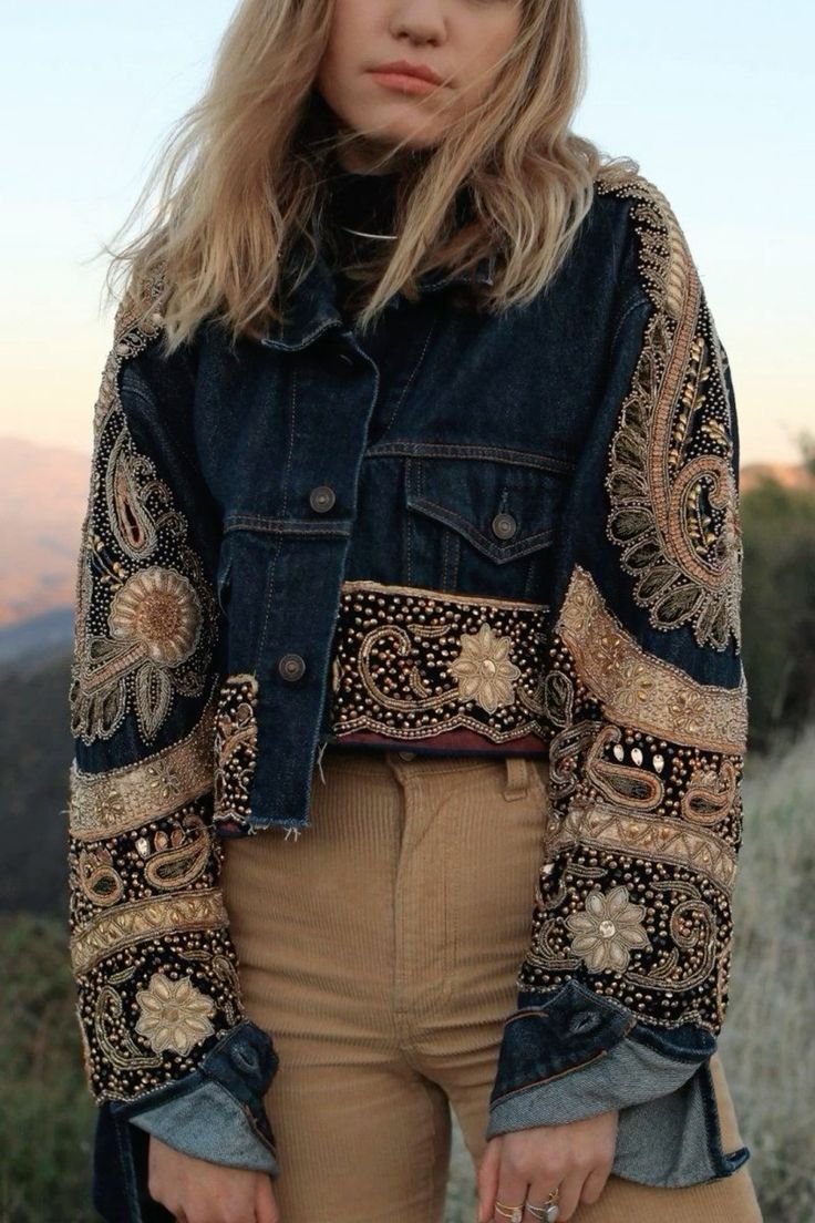 cropped dark denim jacket